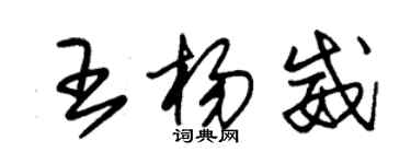 朱錫榮王楊威草書個性簽名怎么寫