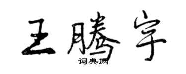 曾慶福王騰宇行書個性簽名怎么寫