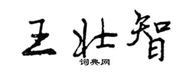 曾慶福王壯智行書個性簽名怎么寫