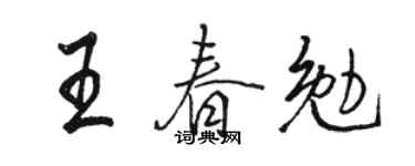 駱恆光王春勉行書個性簽名怎么寫