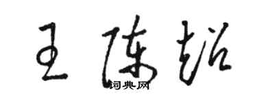 駱恆光王陳超草書個性簽名怎么寫