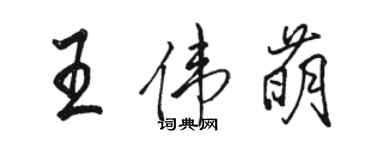 駱恆光王偉萌行書個性簽名怎么寫