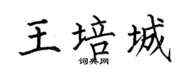 何伯昌王培城楷書個性簽名怎么寫