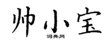 丁謙帥小寶楷書個性簽名怎么寫