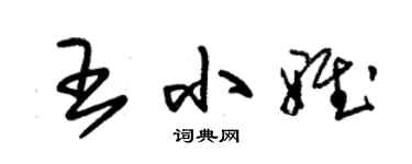 朱錫榮王小雅草書個性簽名怎么寫
