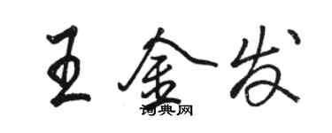 駱恆光王金髮行書個性簽名怎么寫