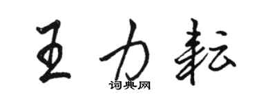 駱恆光王力耘行書個性簽名怎么寫