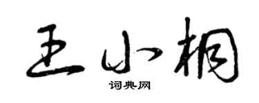 曾慶福王小桐草書個性簽名怎么寫