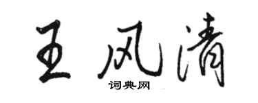 駱恆光王風清行書個性簽名怎么寫
