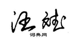 朱錫榮汪斌草書個性簽名怎么寫