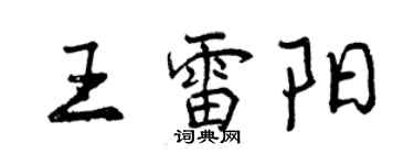 曾慶福王雷陽行書個性簽名怎么寫