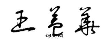 曾慶福王益華草書個性簽名怎么寫