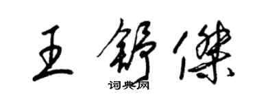 梁錦英王舒傑草書個性簽名怎么寫