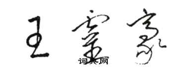 駱恆光王靈豪草書個性簽名怎么寫