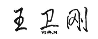 駱恆光王衛剛行書個性簽名怎么寫