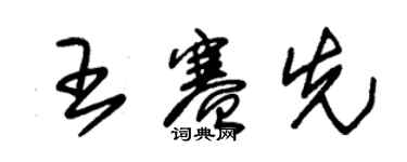 朱錫榮王賽先草書個性簽名怎么寫