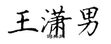 丁謙王瀟男楷書個性簽名怎么寫