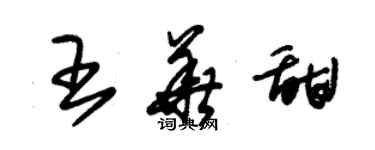 朱錫榮王華甜草書個性簽名怎么寫