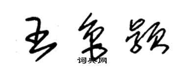 朱錫榮王魯穎草書個性簽名怎么寫