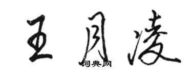 駱恆光王月凌行書個性簽名怎么寫