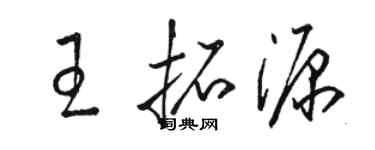 駱恆光王拓源草書個性簽名怎么寫