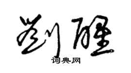 曾慶福劉醒草書個性簽名怎么寫
