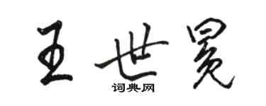 駱恆光王世冕行書個性簽名怎么寫