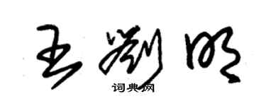 朱錫榮王劉明草書個性簽名怎么寫