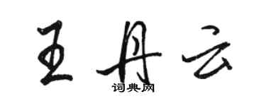 駱恆光王丹雲行書個性簽名怎么寫