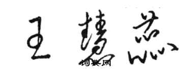 駱恆光王慧蕊草書個性簽名怎么寫