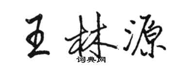 駱恆光王林源行書個性簽名怎么寫