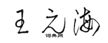 駱恆光王元海草書個性簽名怎么寫