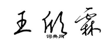 梁錦英王欣霖草書個性簽名怎么寫