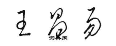 駱恆光王昌易草書個性簽名怎么寫