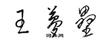 駱恆光王夢壘草書個性簽名怎么寫