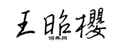 王正良王昭櫻行書個性簽名怎么寫