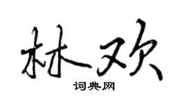 曾慶福林歡行書個性簽名怎么寫