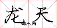 龐中華龍天行書怎么寫