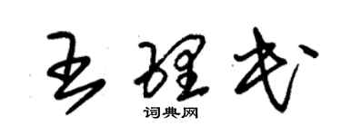 朱錫榮王理民草書個性簽名怎么寫