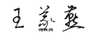 駱恆光王義燕草書個性簽名怎么寫