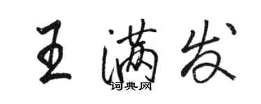 駱恆光王滿發行書個性簽名怎么寫