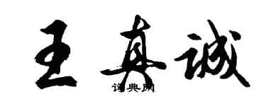 胡問遂王真誠行書個性簽名怎么寫