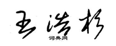 朱錫榮王浩杉草書個性簽名怎么寫