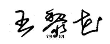 朱錫榮王黎花草書個性簽名怎么寫