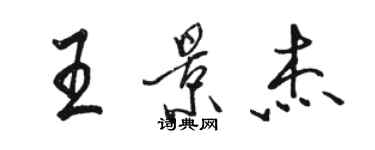 駱恆光王景傑行書個性簽名怎么寫