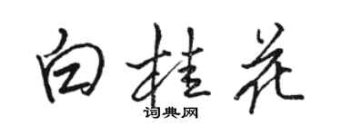 駱恆光白桂花行書個性簽名怎么寫