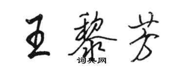駱恆光王黎芳行書個性簽名怎么寫