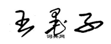 朱錫榮王墨子草書個性簽名怎么寫