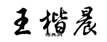 胡問遂王楷晨行書個性簽名怎么寫