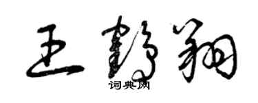 曾慶福王鶴翔草書個性簽名怎么寫